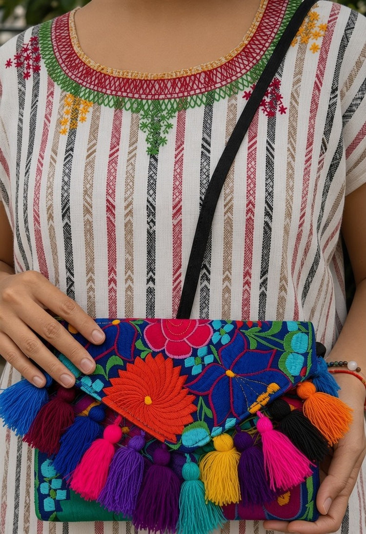 CHIAPAS ÚNICA | Hand-loomed cotton fabric bag / Each bag is a unique