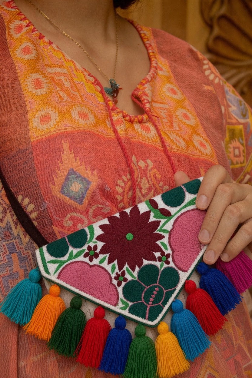 CHIAPAS ÚNICA | Hand-loomed cotton fabric bag / Each bag is a unique