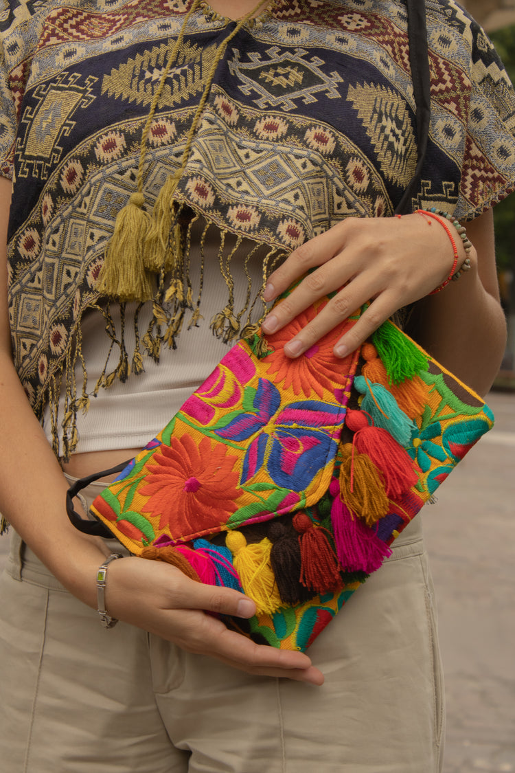 CHIAPAS ÚNICA | Hand-loomed cotton fabric bag / Each bag is a unique