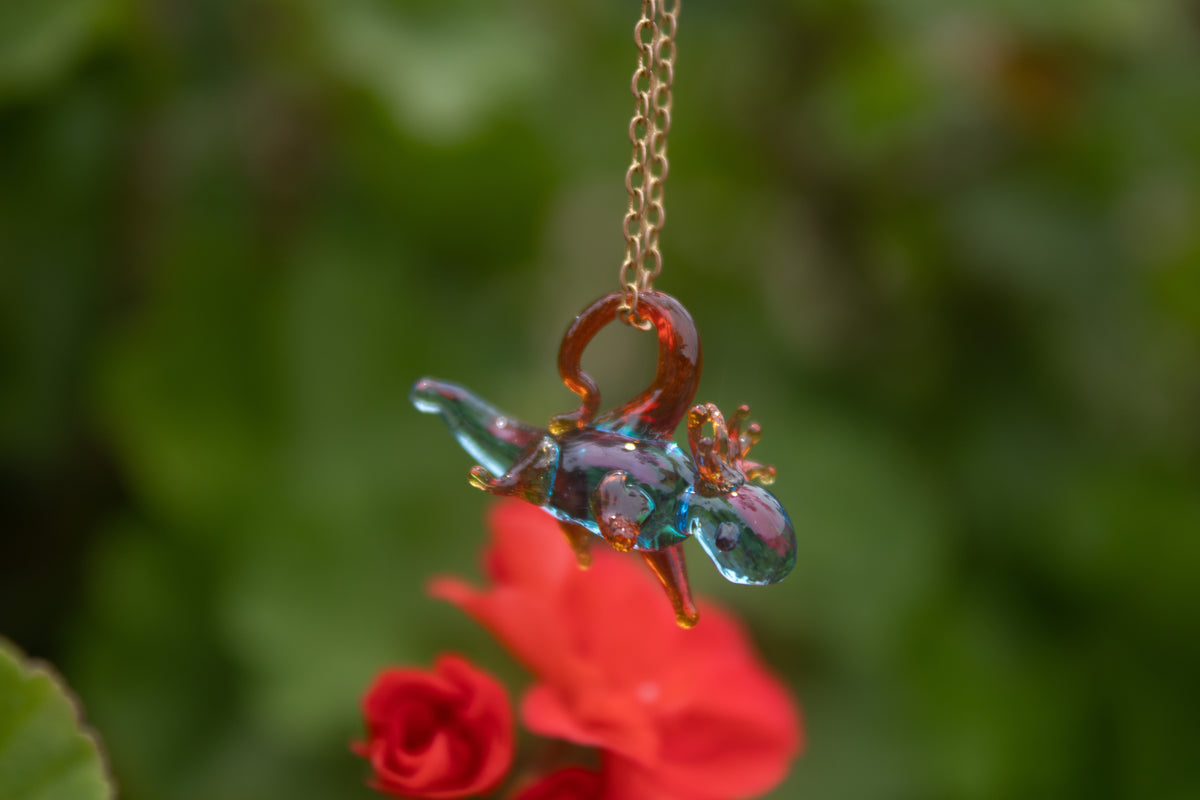 GUARDIANES Handblown Glass Art Duo | 2 Pendants