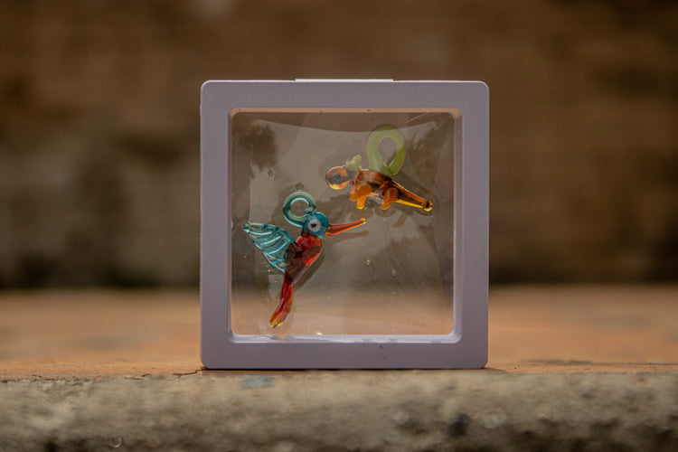 GUARDIANES Handblown Glass Art Duo | 2 Pendants